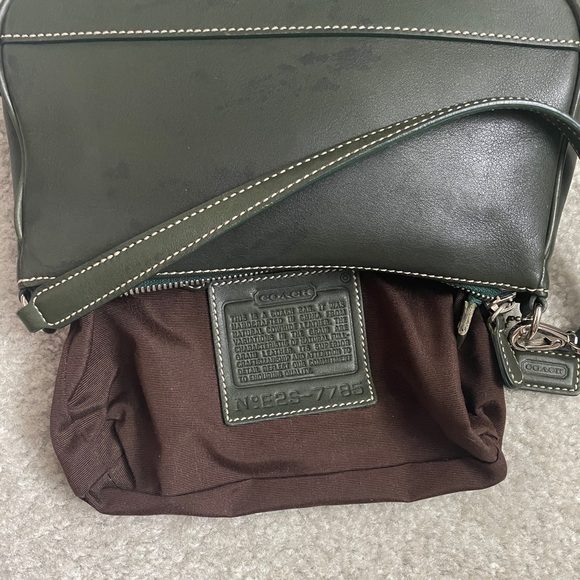 Vintage Coach Olive Green Hampton Demi Shoulder Bag 7785 🫒 - Picture 10 of 13